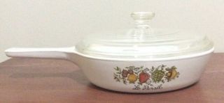 Vintage Corning Ware Spice of Life P - 83 - B Le Persil Skillet w/ Glass Lid P - 83 - C 4