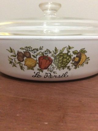 Vintage Corning Ware Spice of Life P - 83 - B Le Persil Skillet w/ Glass Lid P - 83 - C 5
