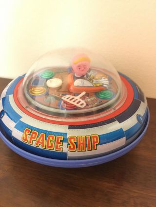 Vintage Space Ship X - 5 tin flying saucer,  Masudaya Modern Toys,  Japan 60 ' s 5