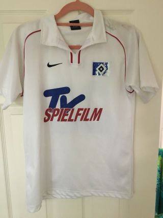 Sv Hamburg Football Shirt Men’s Medium Nike 2001/02 Home Bundensliga Vintage