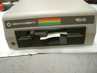 Vintage Commodore 1541 Single Floppy Disk Drive Box W/ Cords
