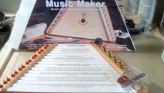 Vintage The Music Maker Musical Instrument Lap Harp Peeleman - Mclaughlin