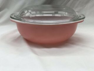 Vintage Pyrex Pink 023 Casserole 1 - 1/2 Qt Quart Baking Dish With 623c Lid