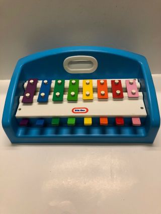 Little Tikes Vintage 1985 Xylophone Piano Tap A Tune Blue Vintage Musical Toy