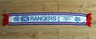 Vintage Glasgow Rangers 1987 Premier League Champions Football Scarf