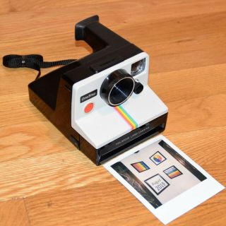Classic Polaroid One Step Rainbow Instant Sx - 70 Film Land Camera Photo