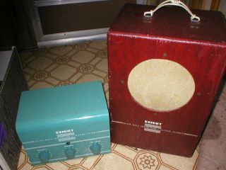 Knight Allied Radio Tube Amplifier 93 Sz 690 And Case 93 Sx 459 Great