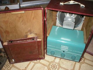 KNIGHT ALLIED RADIO TUBE AMPLIFIER 93 SZ 690 and CASE 93 SX 459 GREAT 8