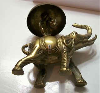 Vintage Brass ELEPHANT Desk Service Bell •Taiwan • 4