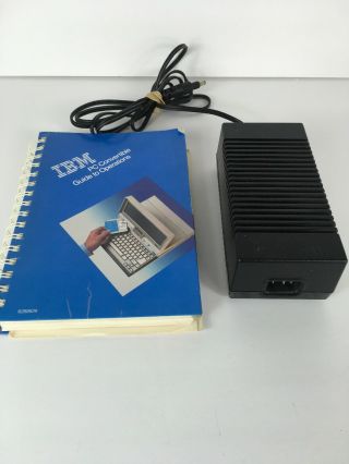 Vintage Ibm 5140 Convertible Laptop Computer Power Supply Adapter & Pc Guide