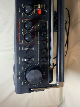 Vintage Sanyo Model M9800t Radio Cassette Recorder w/ FM 5 Bands - READ 6