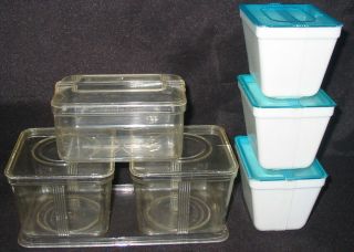 Vtg Plastic Refrigerator Dishes Food Storage Containers Gothamware Usa Made Old