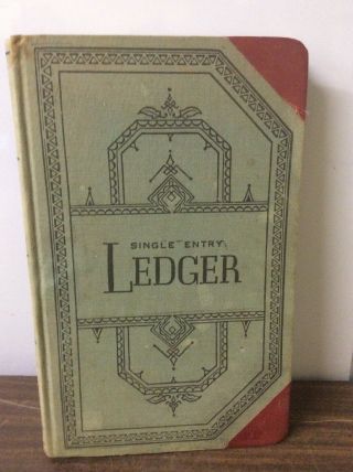 Vtg Mcclurg Single Entry Ledger No.  S - 12 Record Book Without Units 472 Pages