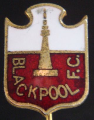 Blackpool Fc Vintage Club Crest Type Badge Maker Premier Stick Pin 13mm X 17mm