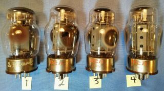 Quad Of Tung - Sol 6550 Tubes - Test And Sound Strong - One Missing Guide Pin