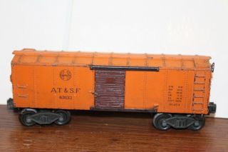 Vintage O Gauge Lionel Trains 63132 A.  T.  & S.  F.  Mail Freight Box Car