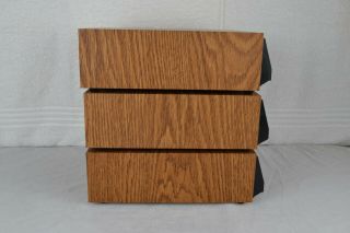3 Vintage Faux Wood Grain 2 Drawer Audio Cassette Holder 28 Tape Storage Case 4