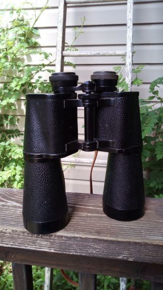 Vintage Hertel & Reuss 15 X 60 Binoculars Featherweight Kassel Optik Germany