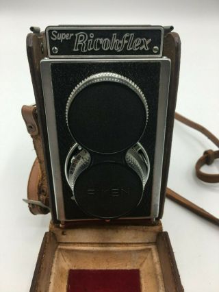 Ricoh Ricohflex Vintage Camera With Leather Case