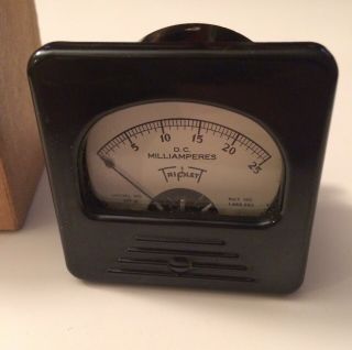 Vintage Triplett 0 - 25 Ma.  Model 221 - A.  Made In U.  S.  A.  Analog Meter.
