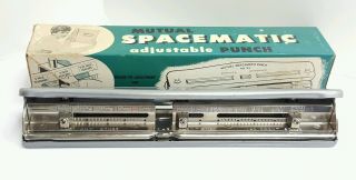 Adjustable Hole Punch Vintage Mutual Spacematic No.  23 Hole Punch