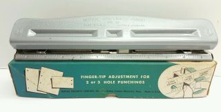 Adjustable Hole Punch Vintage Mutual Spacematic no.  23 Hole Punch 2
