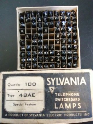 Sylvania Telephone Switchboard Lamps Vintage Type 48ae 88 Count