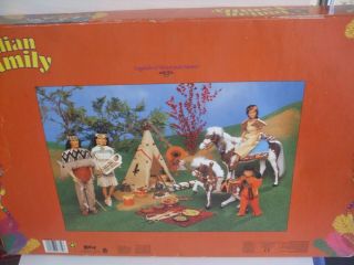 TOTSY VINTAGE INDIAN DOLL FIGURE SET INDIAN FAMILY TOTSY DOLL LEGENDS SERIES 6
