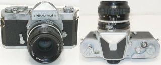 Vintage Nikon Nikkormat Ftn 35mm Slr Camera With Nikkor 50mm F2 Lens
