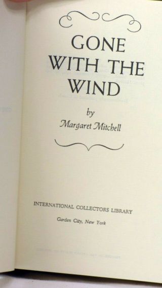 INTERNATIONAL COLLECTORS LIBRARY BOOK - GONE WITH THE WIND BY MARGARET MITCHELL 3