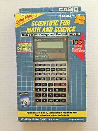Vintage Casio Fx - 115v Fx Scientific Calculator Solar Plus Nos