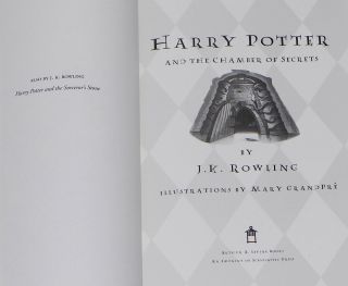 Harry Potter and the Chamber of Secrets 1st American Edition 1999 Typo 6
