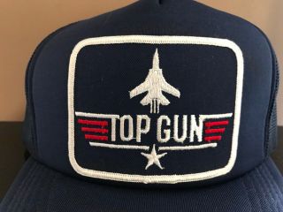 Vintage 1986 Top Gun Movie Paramount Pictures Trucker Snapback Hat Cap 2