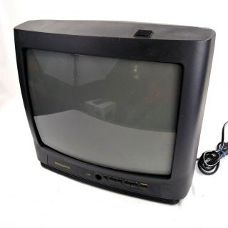 Magnavox Mt1331b301 13 Inch Color Ctr Tv Vintage Round Tube W/ Remote
