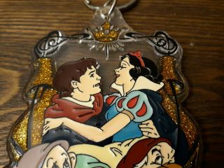 2 Vintage Disney Snow White and the Seven Dwarfs Prince Key Chain Ring St.  Lucia 3