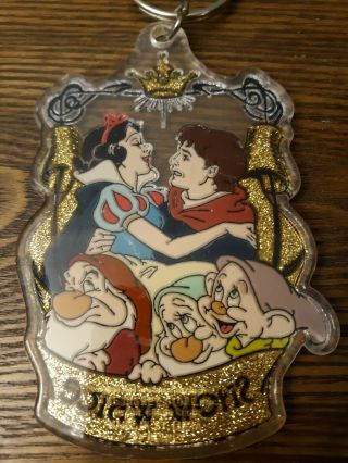 2 Vintage Disney Snow White and the Seven Dwarfs Prince Key Chain Ring St.  Lucia 5