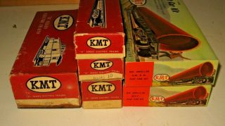 Vintage KMT K Series 4x Train Cars & 2x GM&O Flat Car Kits 0402 MIB X9 8