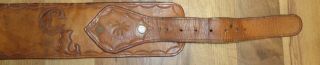 Vintage Leather Ammo Belt For Larger Caliber Hold 19 Shells 42 " Long Guc