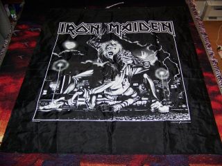 Vintage 1991 Iron Maiden Big Tapestry Poster Flag Banner No Prayer For The Dying
