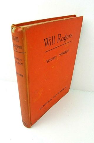 Vintage Childhood of Famous Americans Will Rogers Young Cowboy 1951 Orange 10A 2