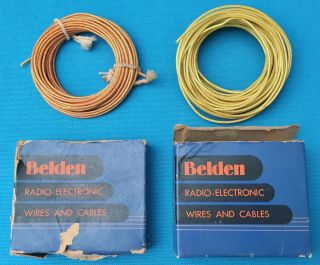 Belden - Vintage Radio Electronic Wire,  Yellow And Orange Color
