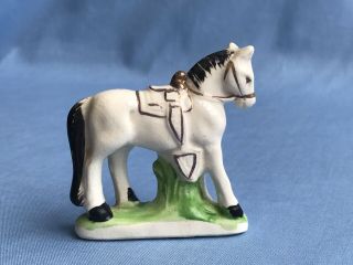 Vintage Cowboy and Horse Salt and Pepper Shaker Set Ceramic Signed Japan 6
