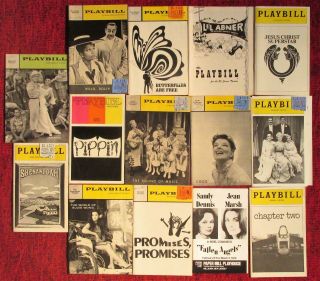 Playbill Vintage Theater Programs {lot Of 14} Many With Ticket Stubs