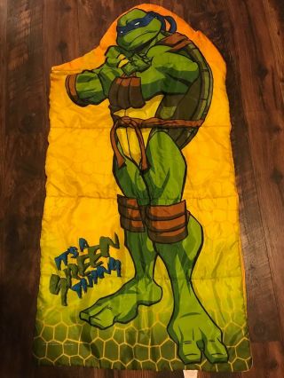 Tmnt Teenage Mutant Ninja Turtle Vintage Sleeping Bag Leonardo Its A Green Thing