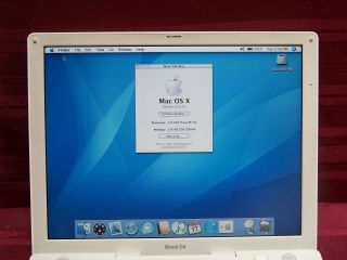 Vintage Apple iBook G4 14 Inch - 933 MHz/256MB/40 GB HD/Combo/10.  4 Tiger 2