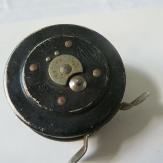 Fly Fishing Reel Vintage Martin No 60 With Line Made In U.  S.  A.