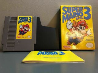 Vintage Nintendo Nes Mario Bros 3 Game W/ Box Instructions