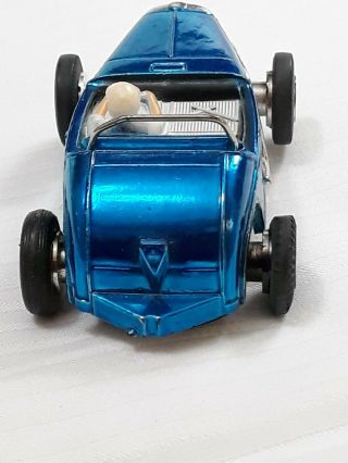 Vintage TYCO HOT ROD HO Slot Car Chrome Blue VGC 6