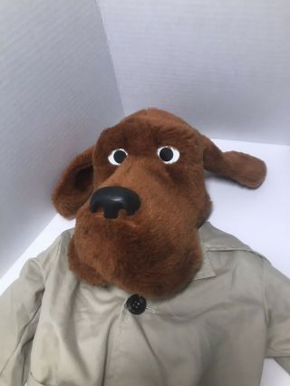 VIntage McGruff the Crime Dog Puppet Plush Toy 1980 Structured Snout Long Pants 3