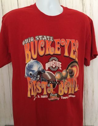 Vintage Ohio State Buckeyes Fiesta Bowl T Shirt 2003 Large Exc Football Ncaa